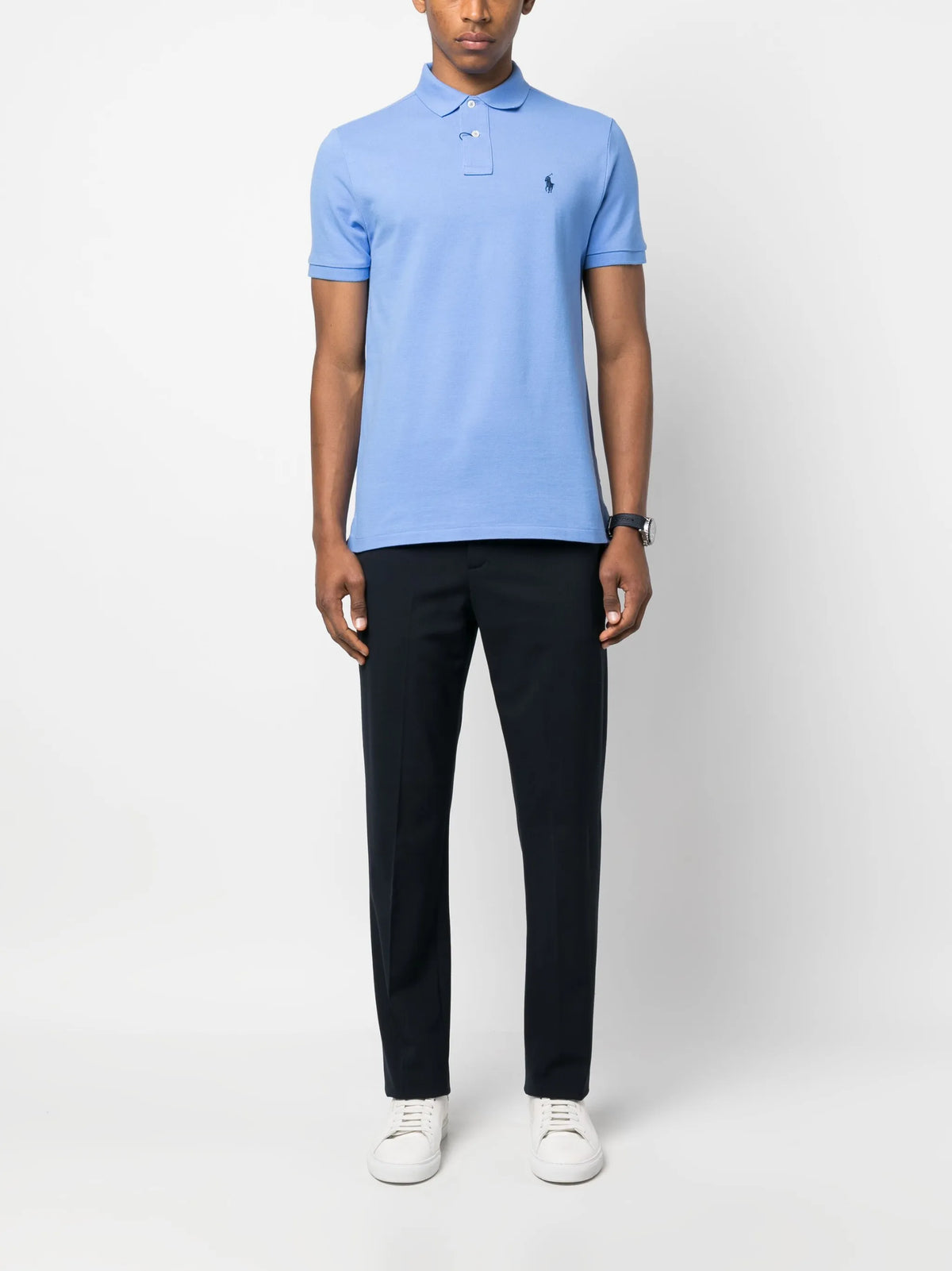 Slim Fit Mesh Polo Shirt