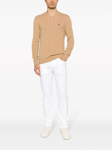 Cable wool and cashmere sweater