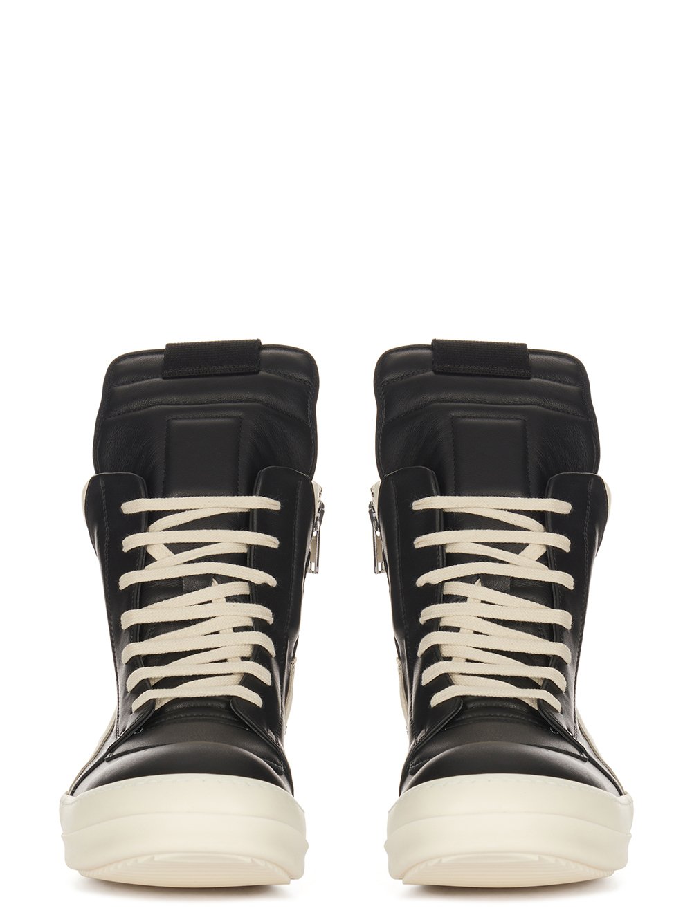 Geobasket in black/milk calf leather