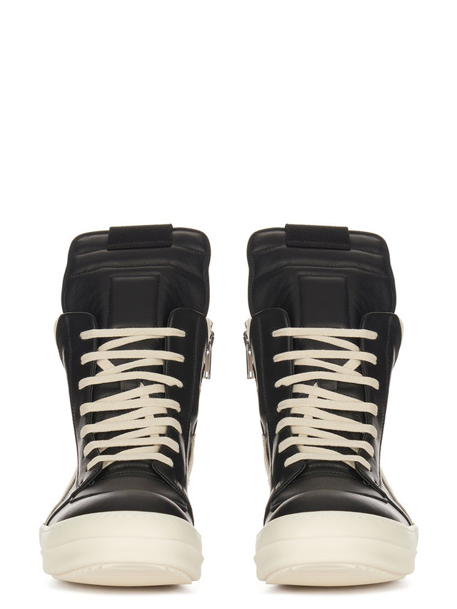 Geobasket in black/milk calf leather