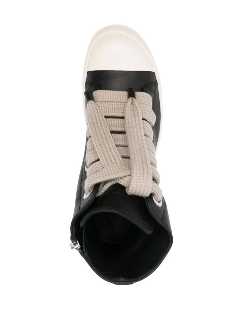 Jumbolaced sneakers in black/pearl/milk grain calf leather