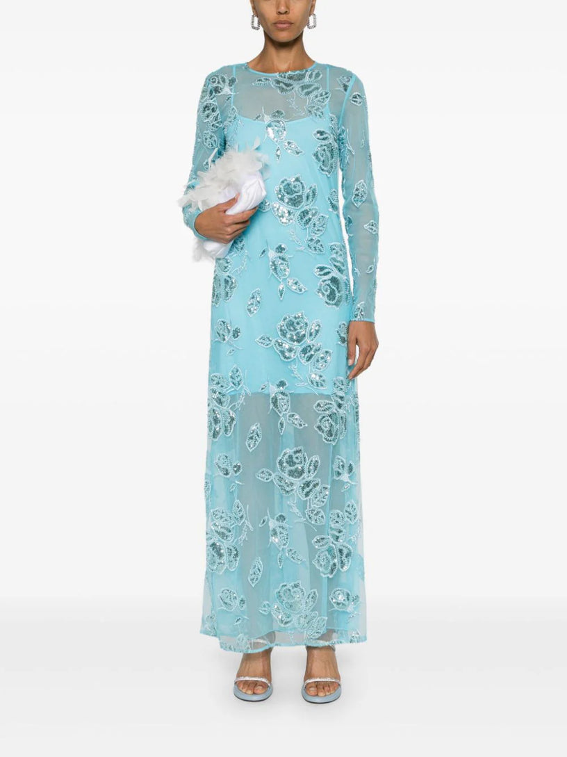 Beaded midi dress blue ROTATE Azzurro | Grifo210 Beaded midi dress blue ROTATE Azzurro | Grifo210