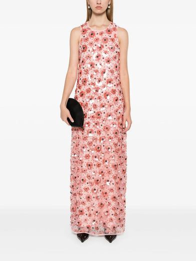 Flower sequins maxi dress