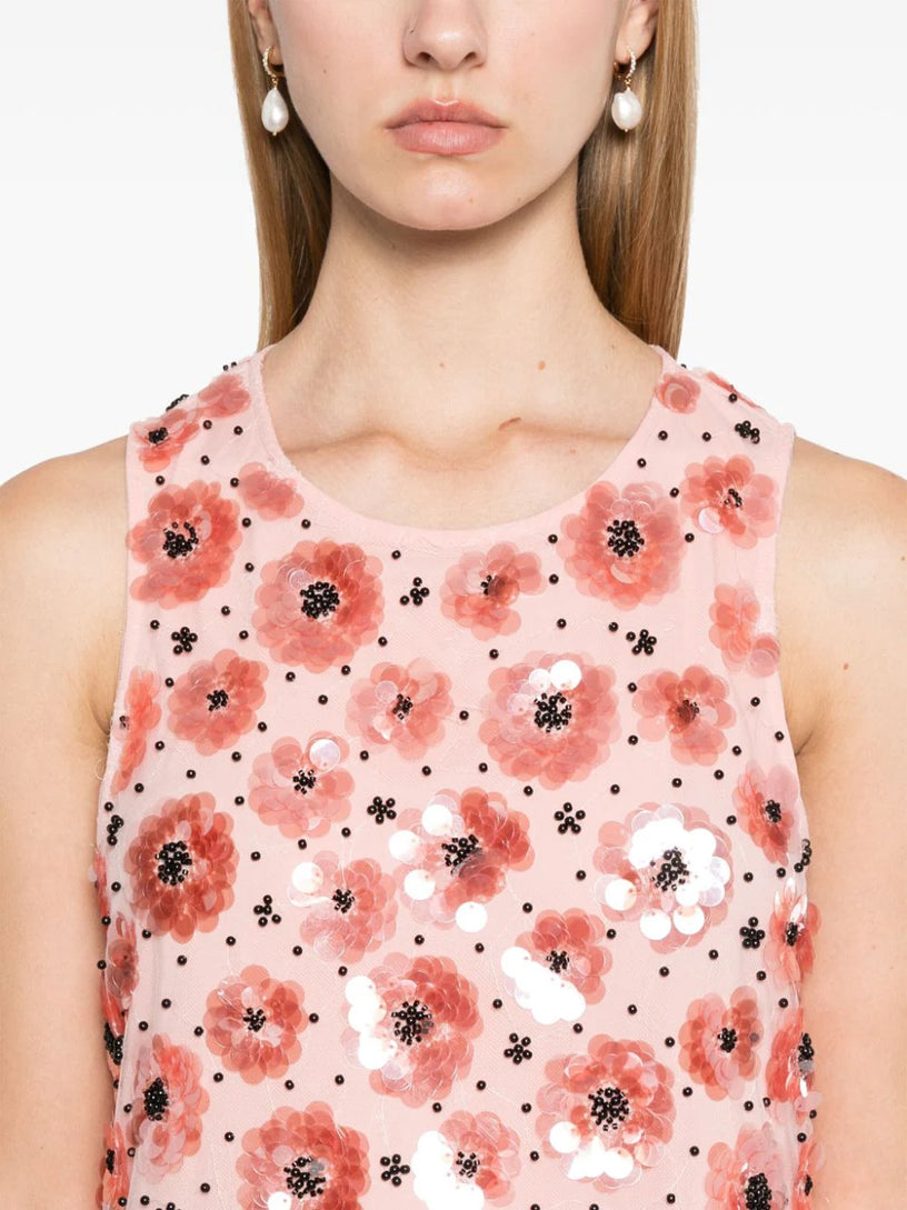 Flower sequins maxi dress