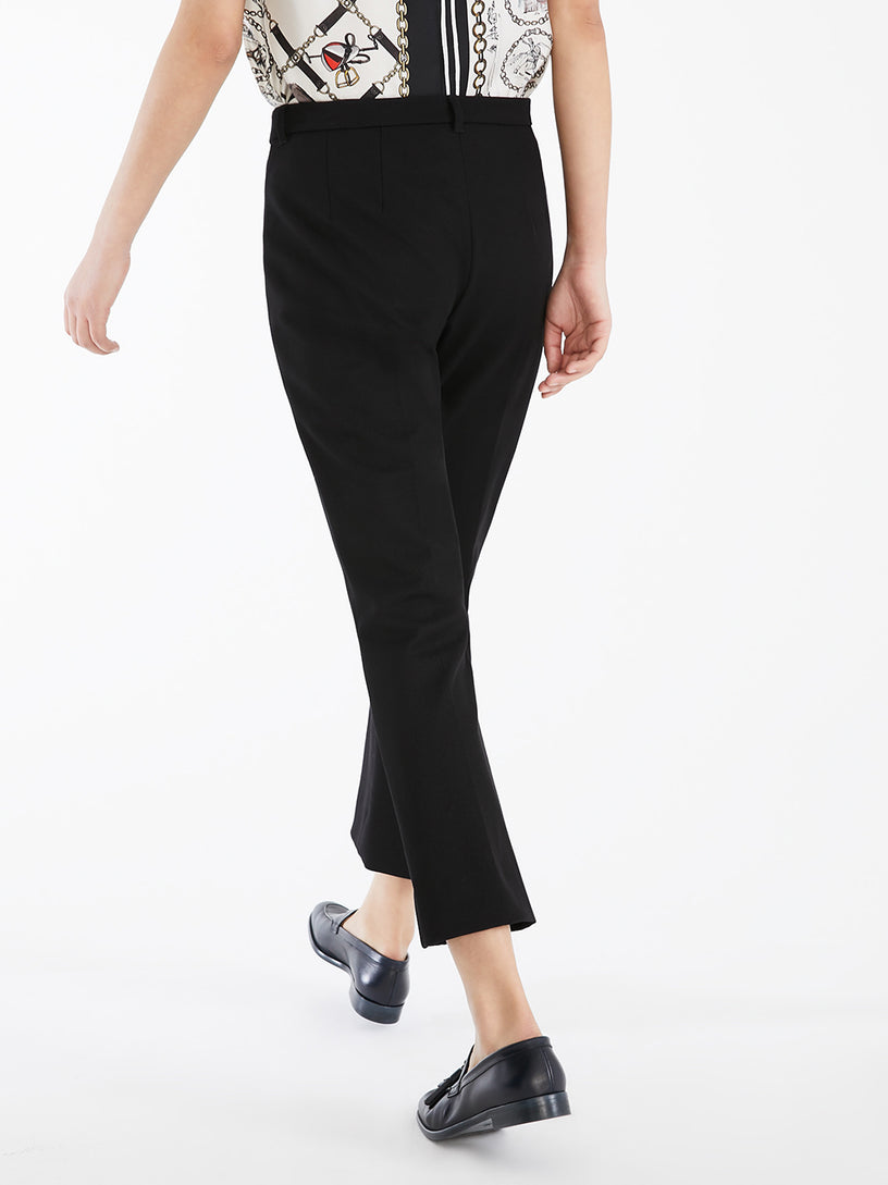 Stretch cotton blend trousers