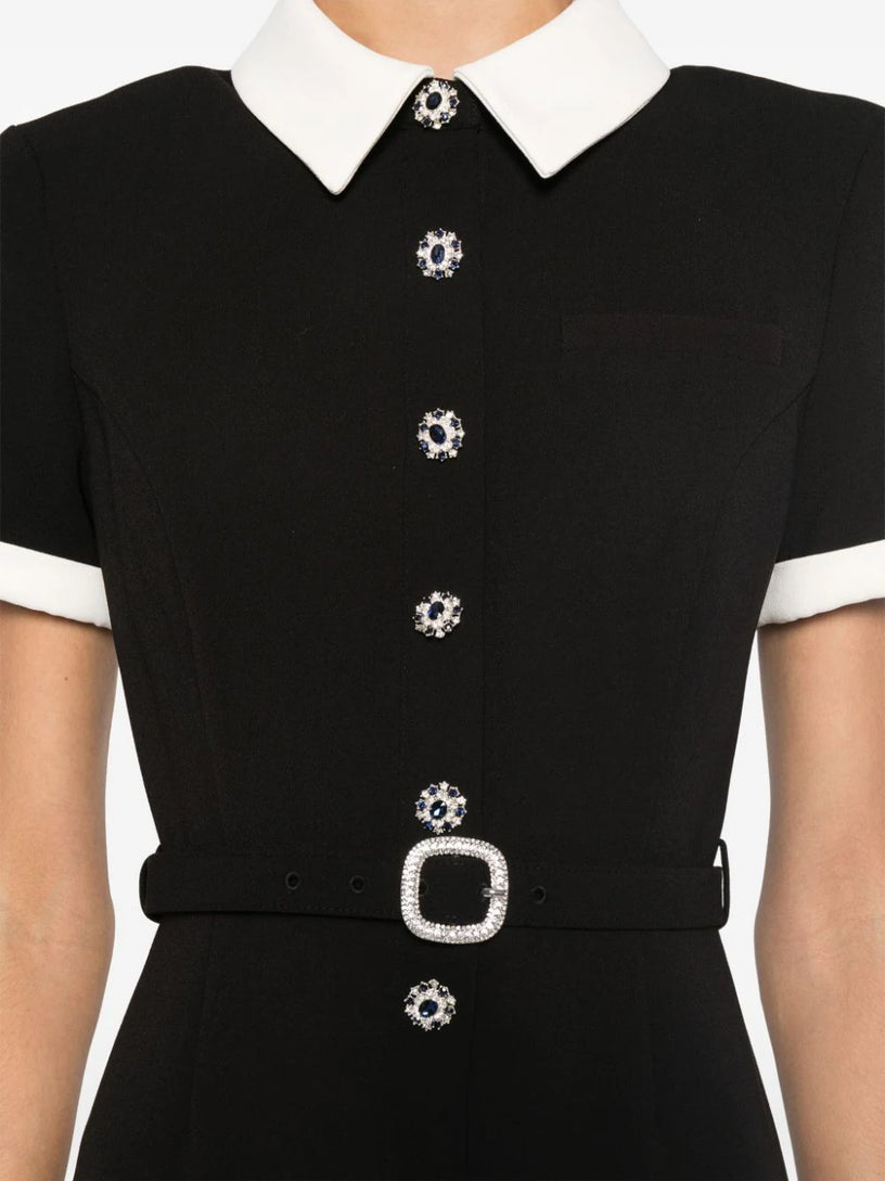 Contrast mini dress