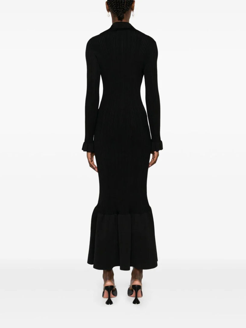 Ribbed knit midi dress