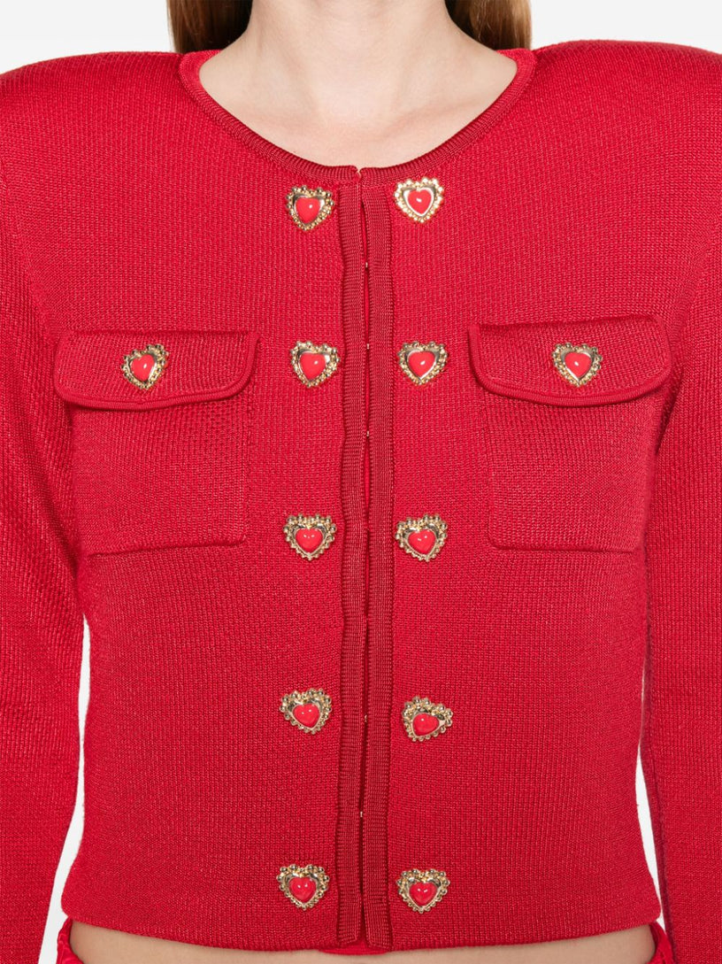 Heart buttoned cardigan