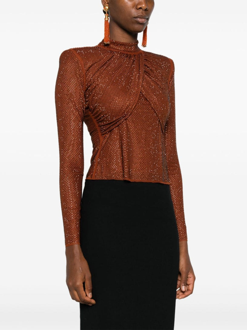 Rhinestone Mesh top