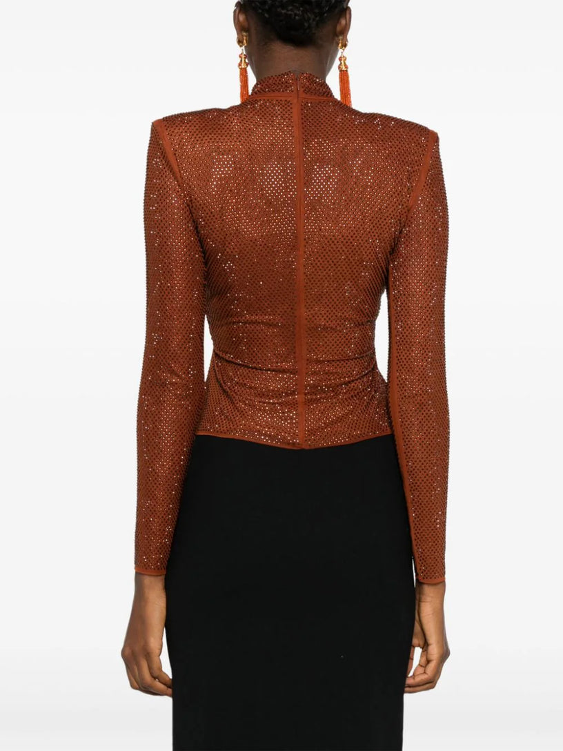 Rhinestone Mesh top