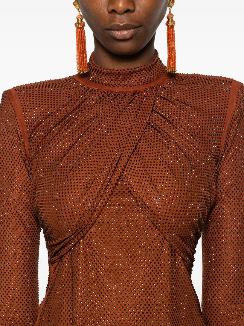 Rhinestone Mesh top
