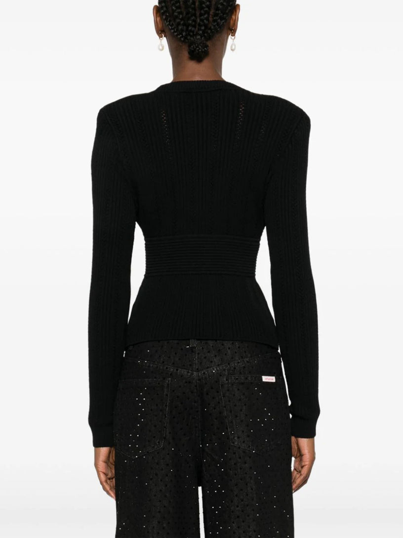 Pointelle knit top