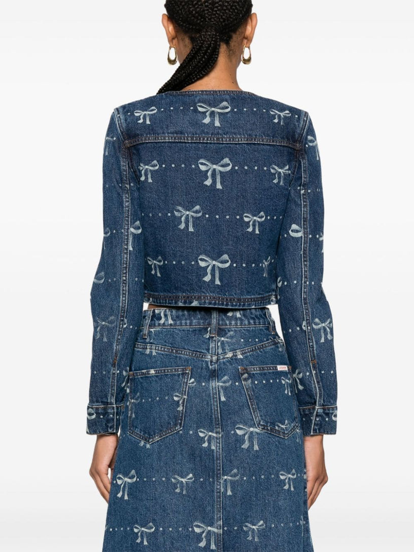 Bow denim jacket