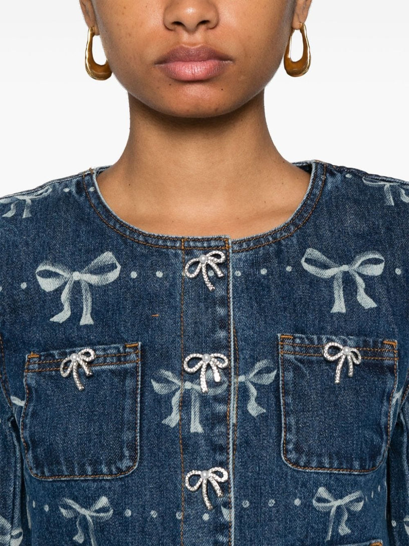 Bow denim jacket