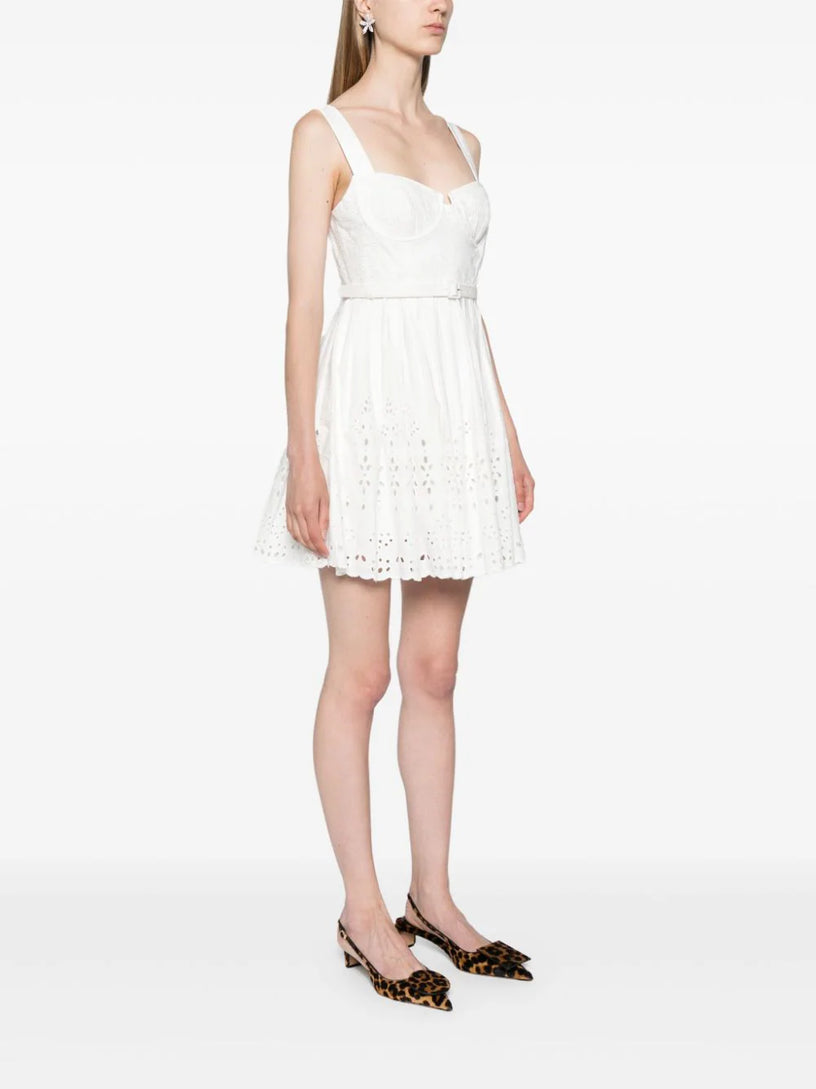 Broderie mini dress