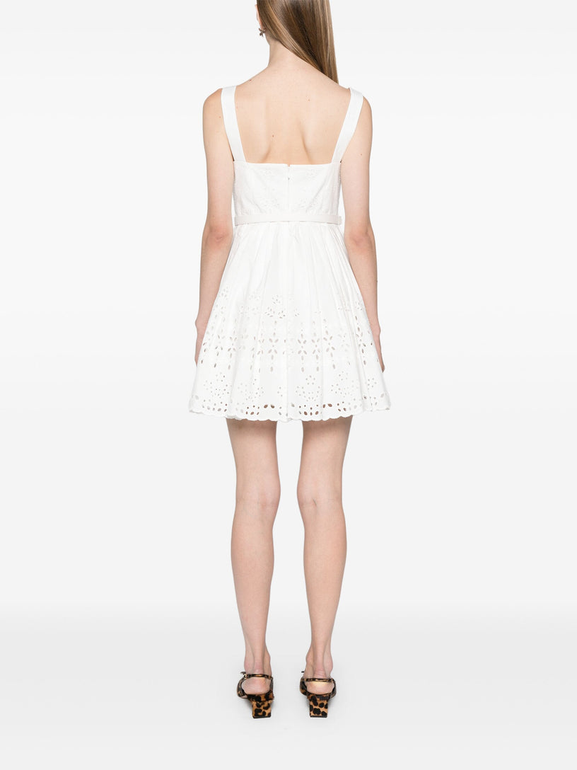 Broderie mini dress