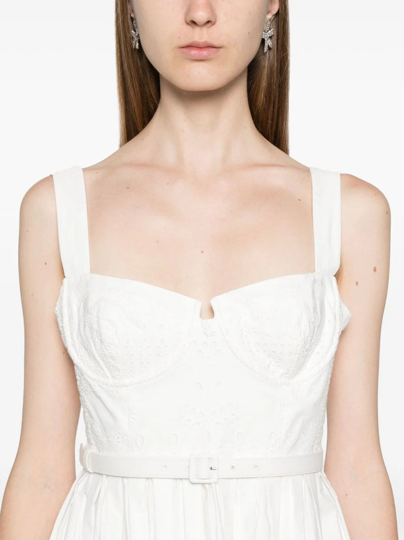 Broderie mini dress
