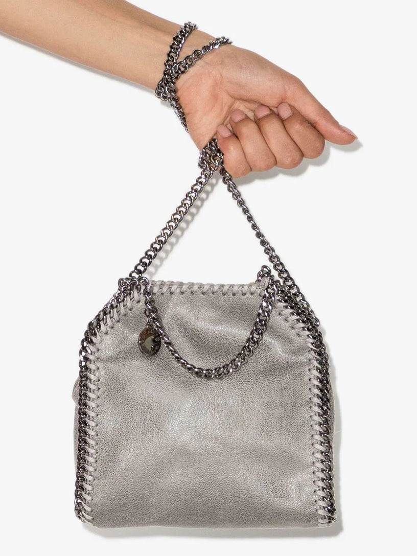 falabella mini backpack silver Falabella micro tote bag STELLA McCARTNEY Grigio