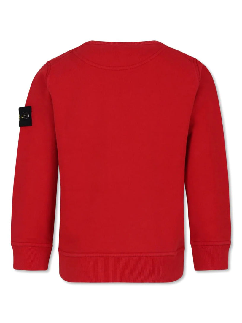 Compass-badge cotton sweatshirt