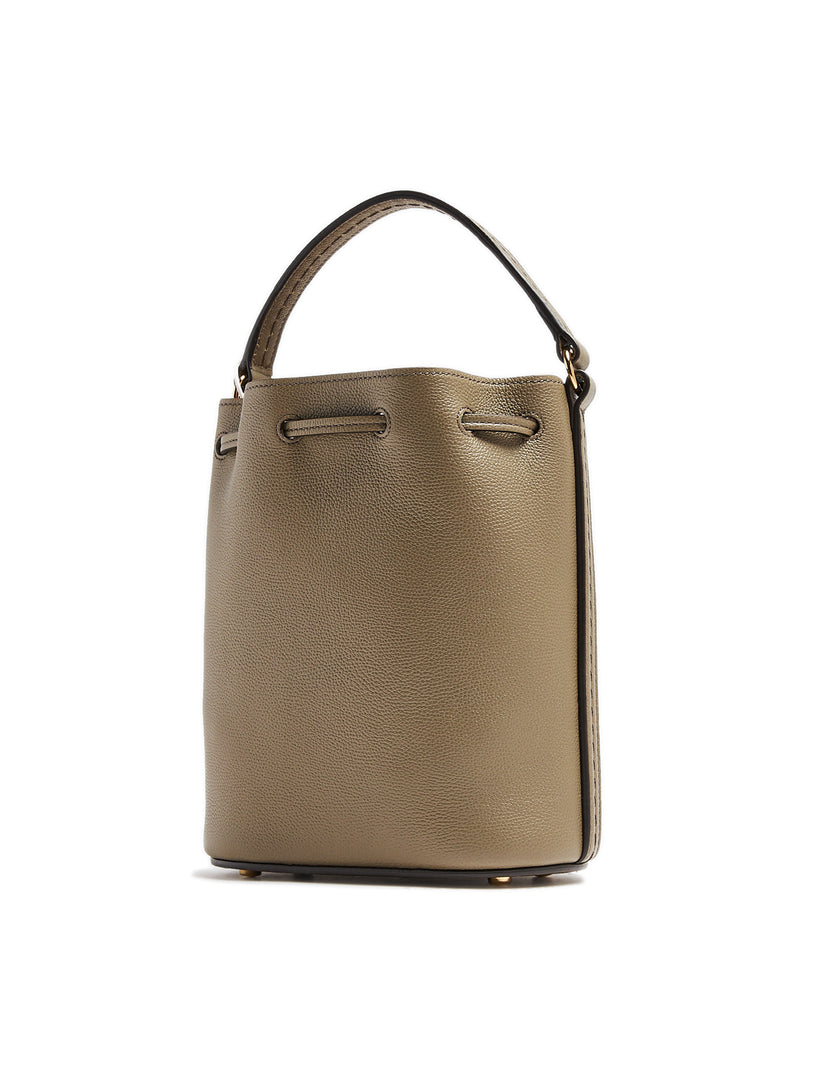 Micro Timeless Bucket Bag in leather