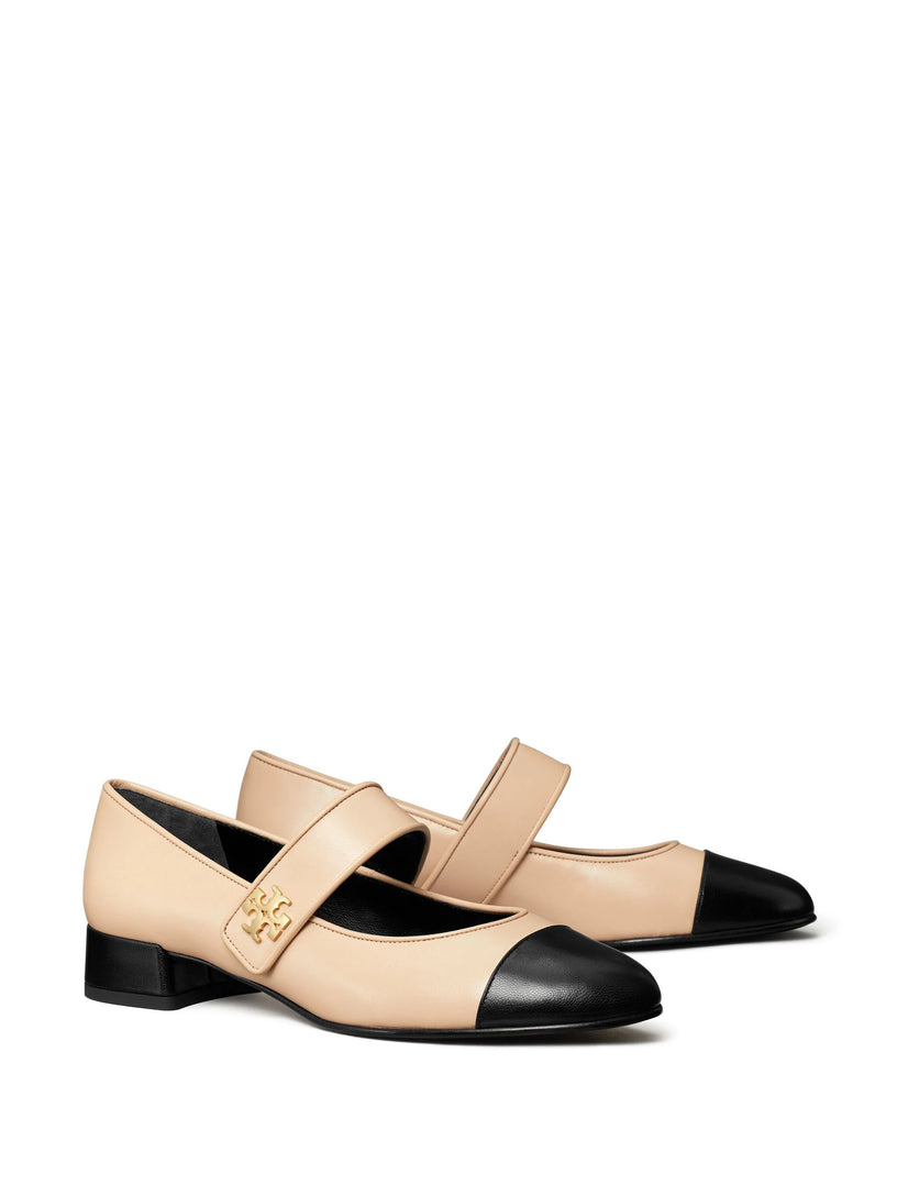 Mary Jane with contrasting toe and heel