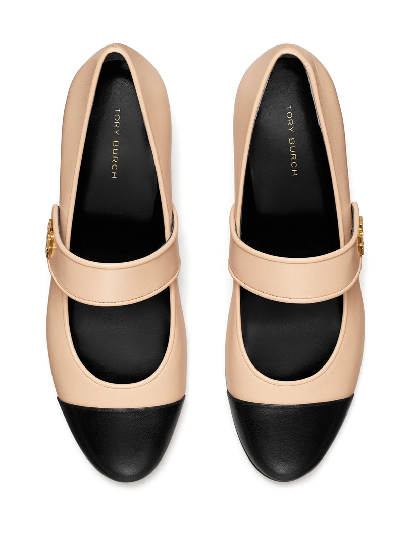 Mary Jane with contrasting toe and heel