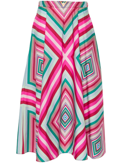 Cotton midi skirt