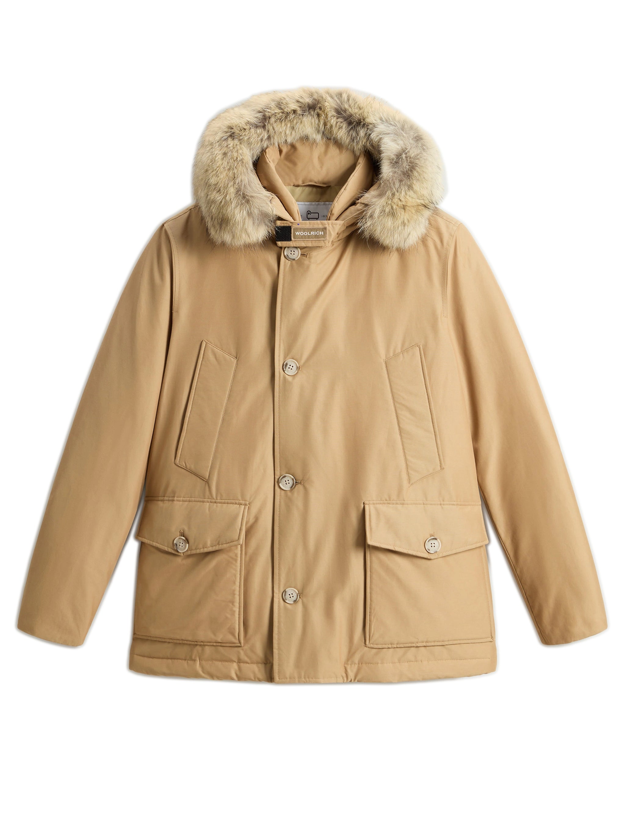 Arctic Anorak in Ramar Cloth with removable fur WOOLRICH Beige | Grifo210