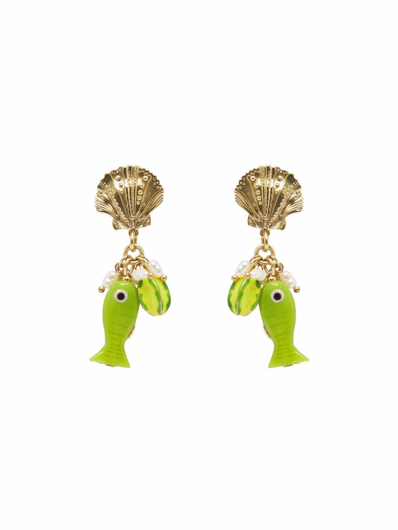 Tesori Fish Charm Drop Earring