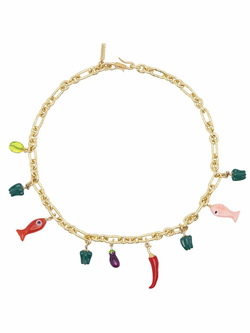 Tesori fish bead necklace