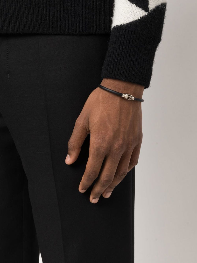 Rubber Cord Skull Bracelet