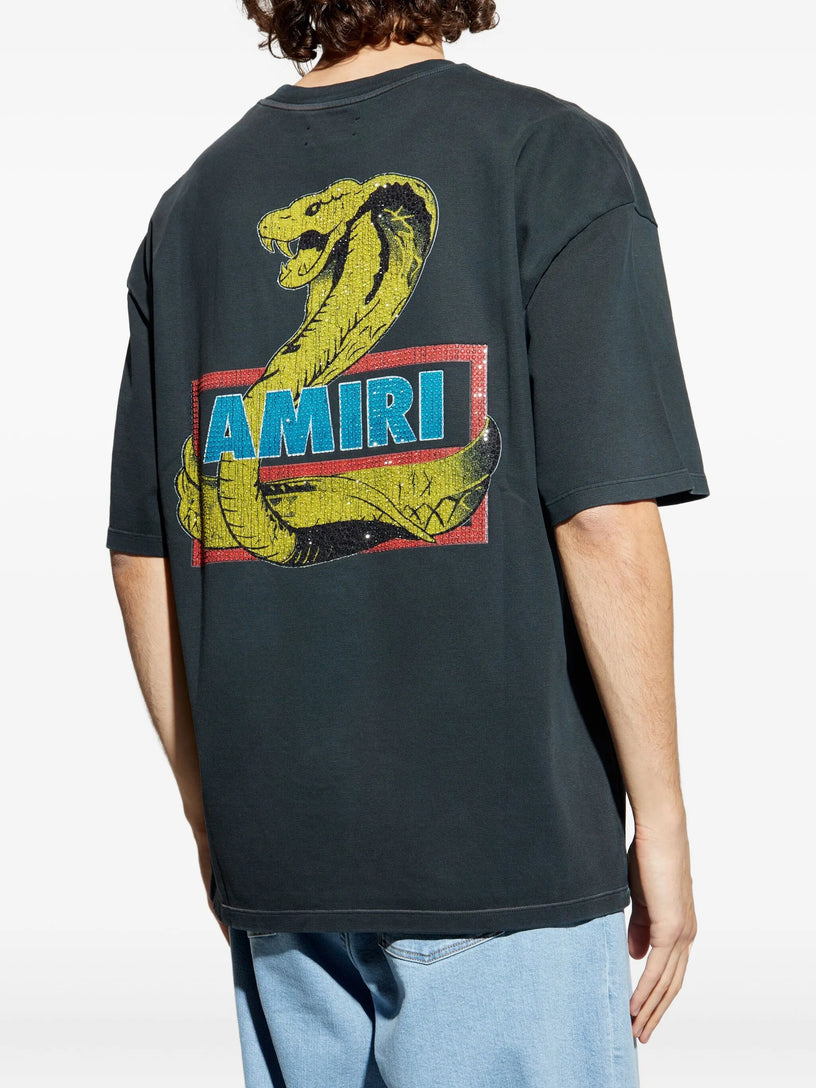 'Amiri Crystal Cobra' T-shirt