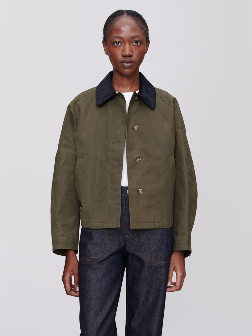 Jacket Becca with courdory collar