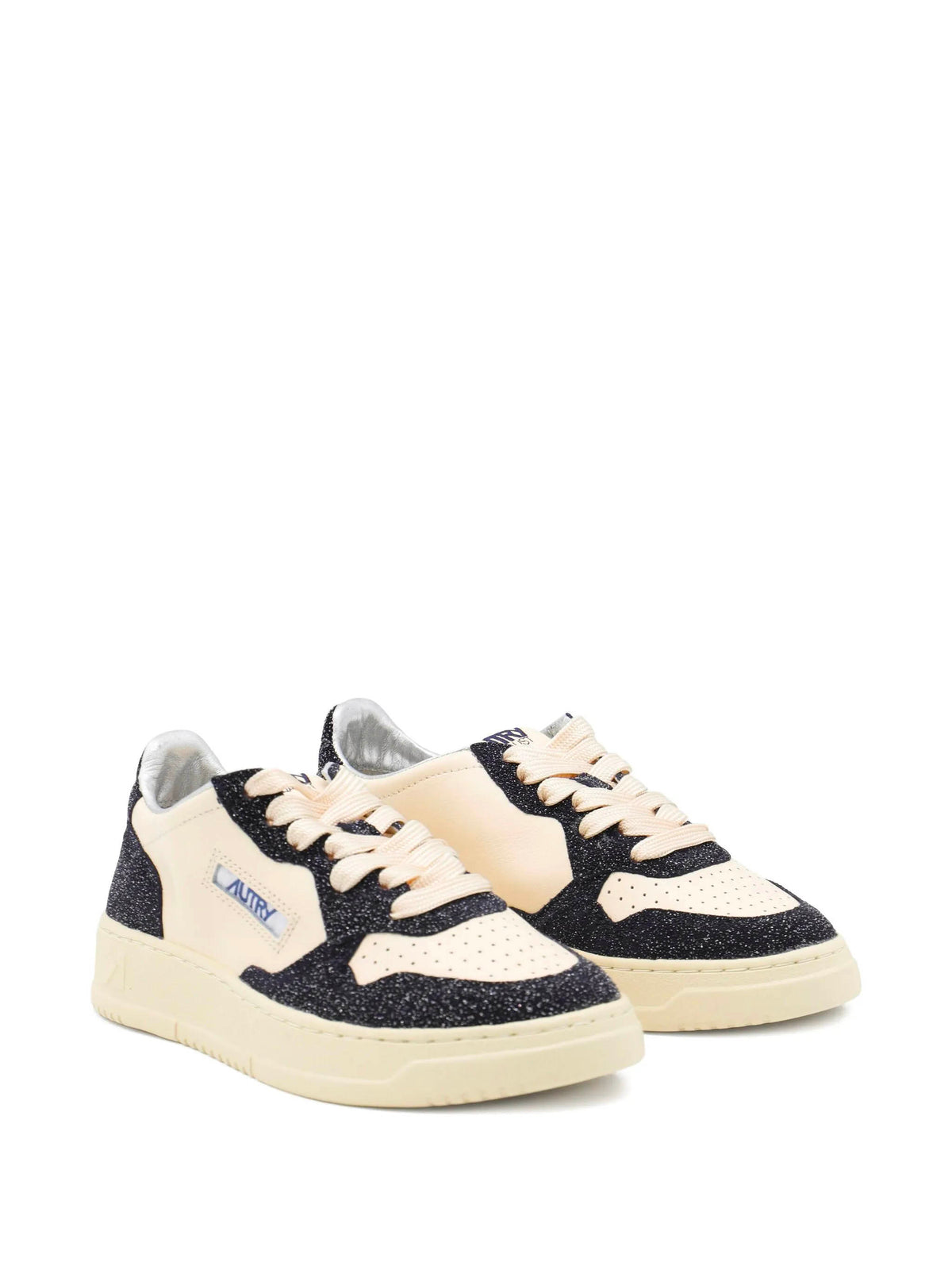 Medalist sneakers in leather and glitter