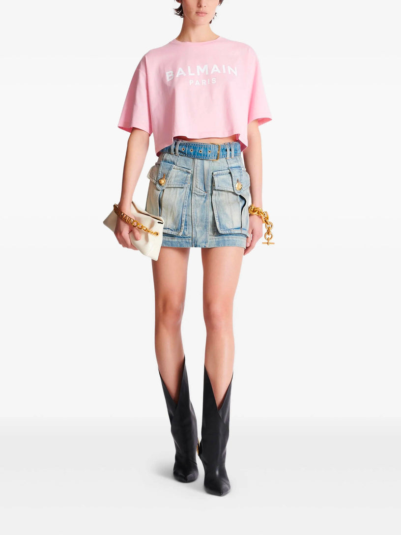 T-shirt with Balmain Paris print