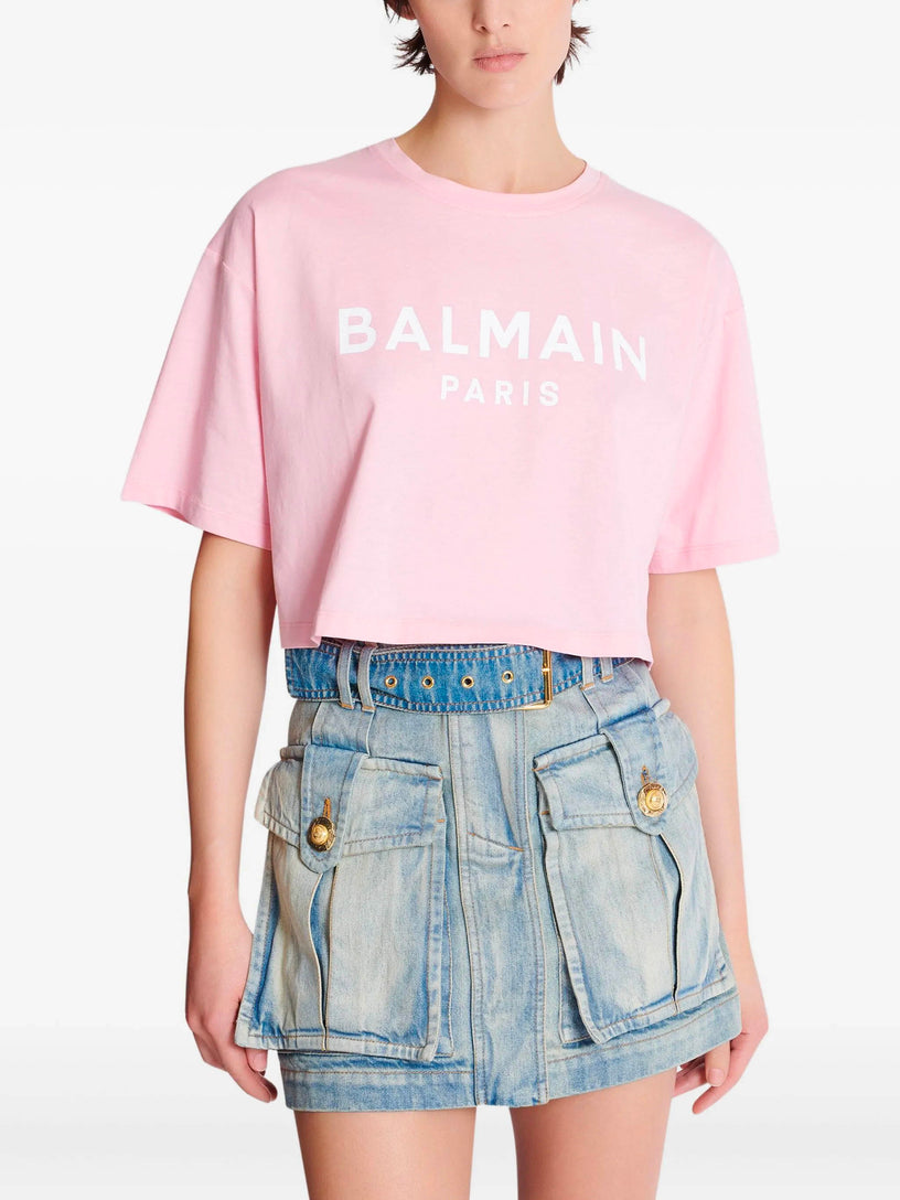 T-shirt with Balmain Paris print