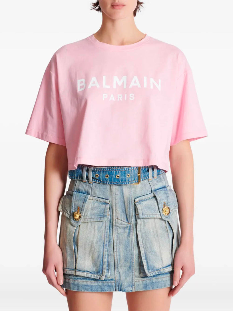 T-shirt with Balmain Paris print