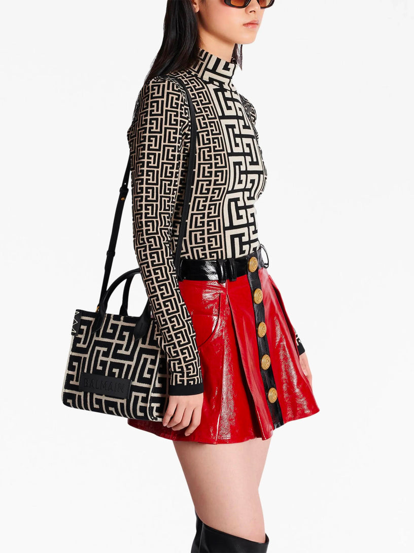 B-Army small monogrammed jacquard bag