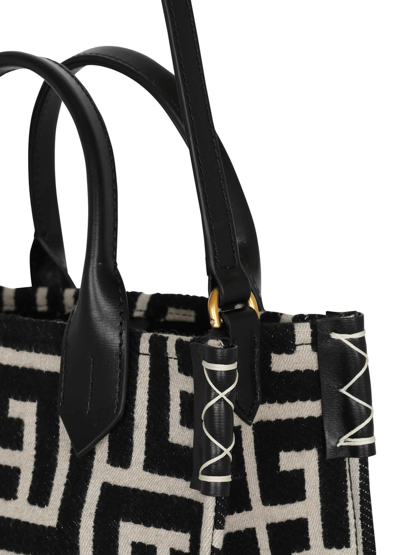 B-Army small monogrammed jacquard bag