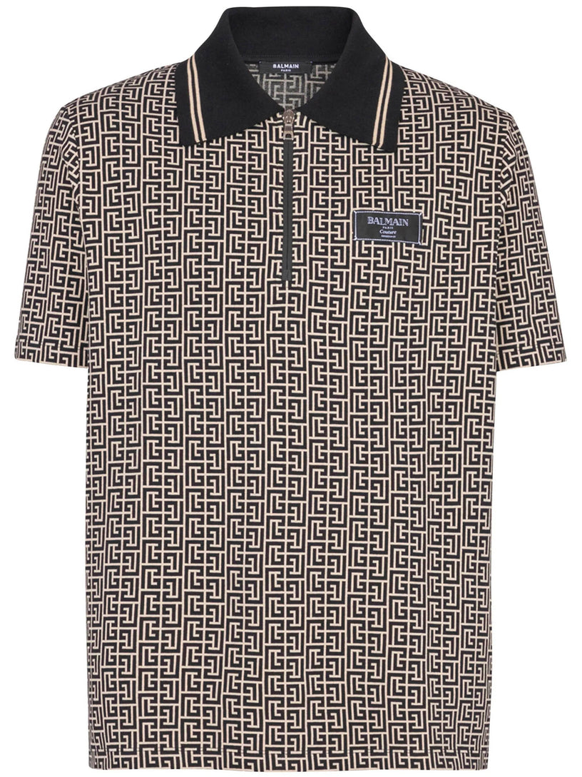 PB Labyrinth jacquard polo shirt