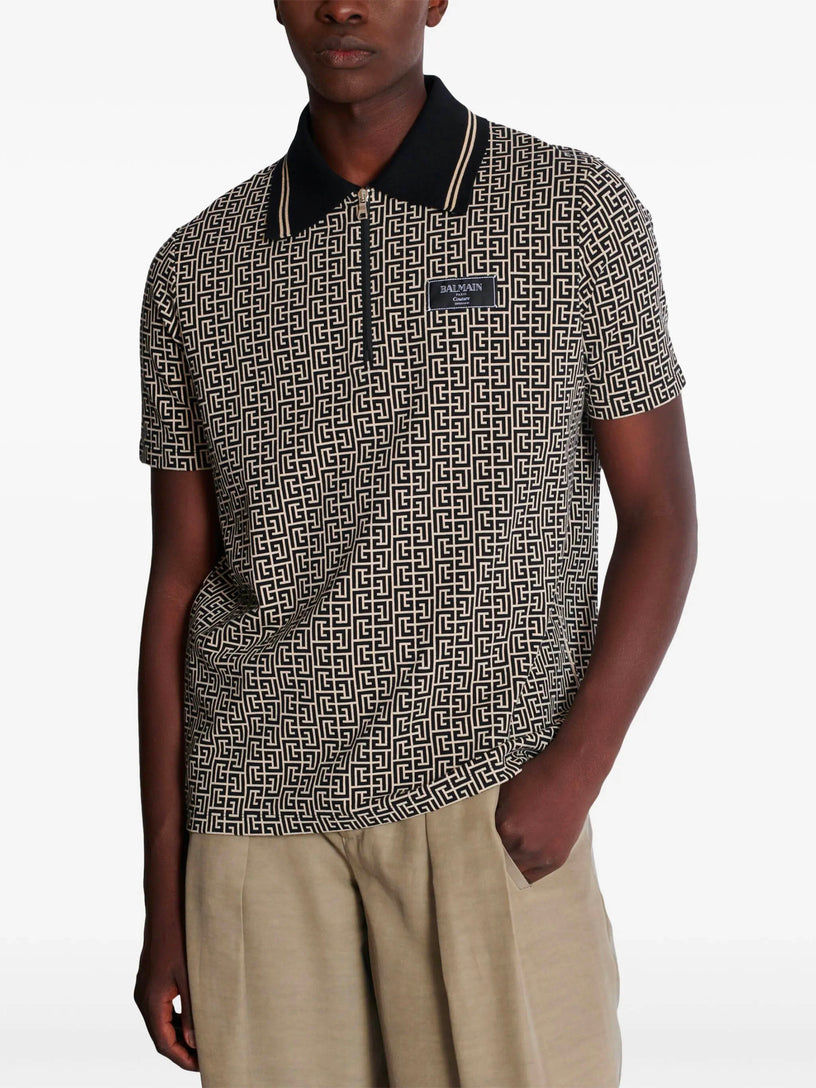 PB Labyrinth jacquard polo shirt