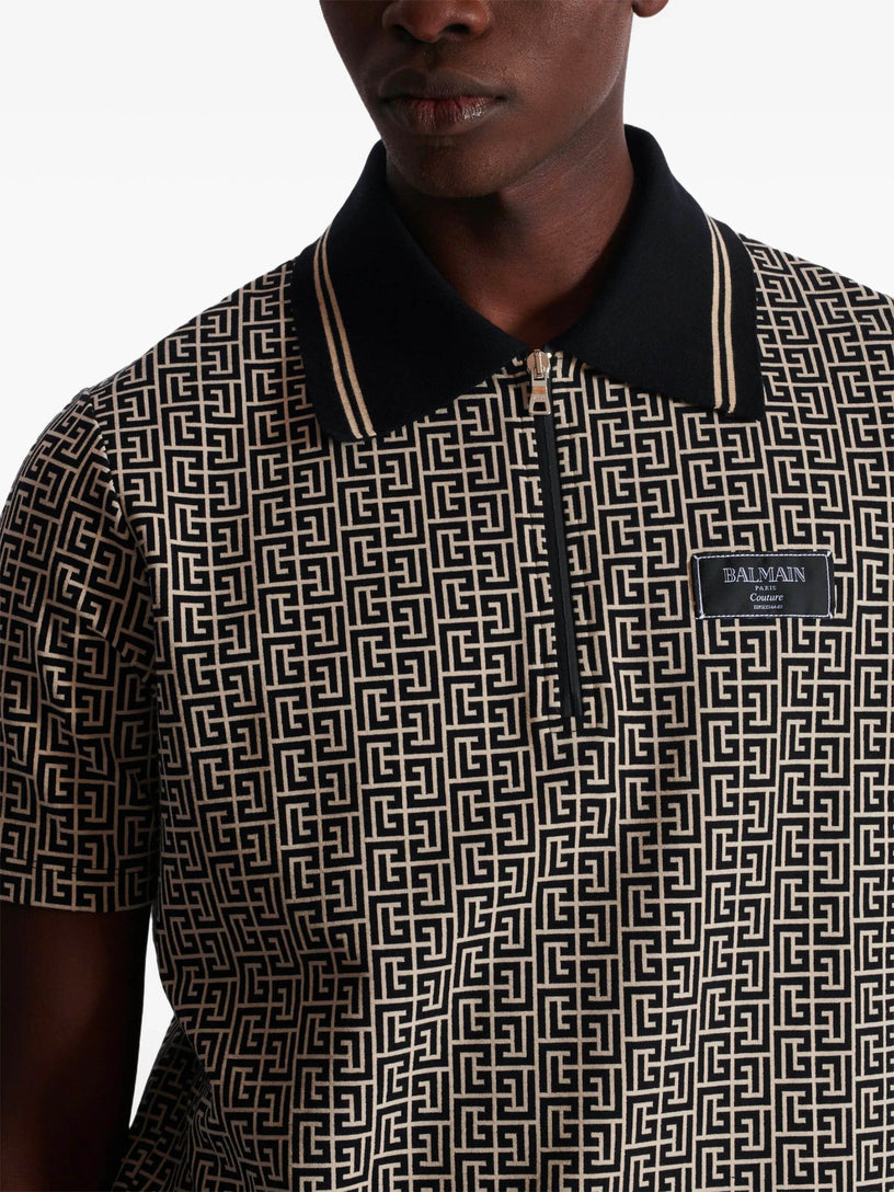 PB Labyrinth jacquard polo shirt