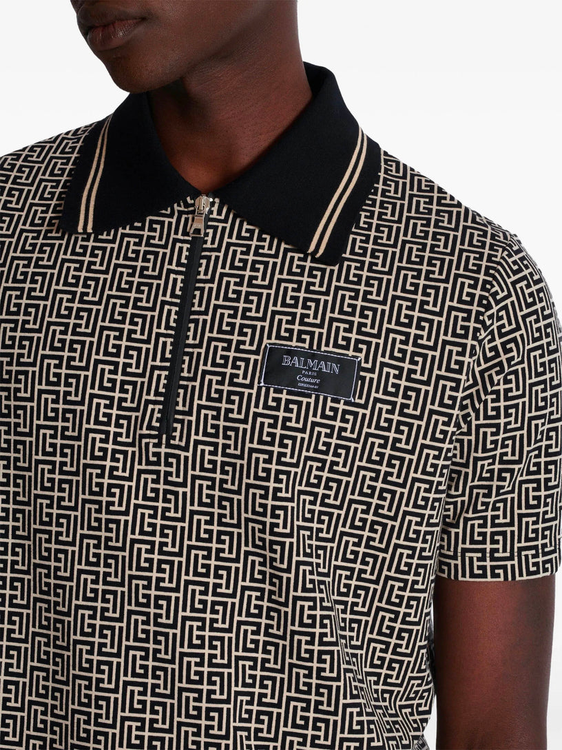 PB Labyrinth jacquard polo shirt