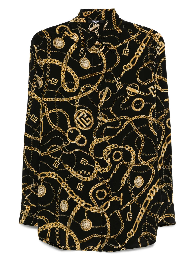 Shirt with Balmain Chains pattern