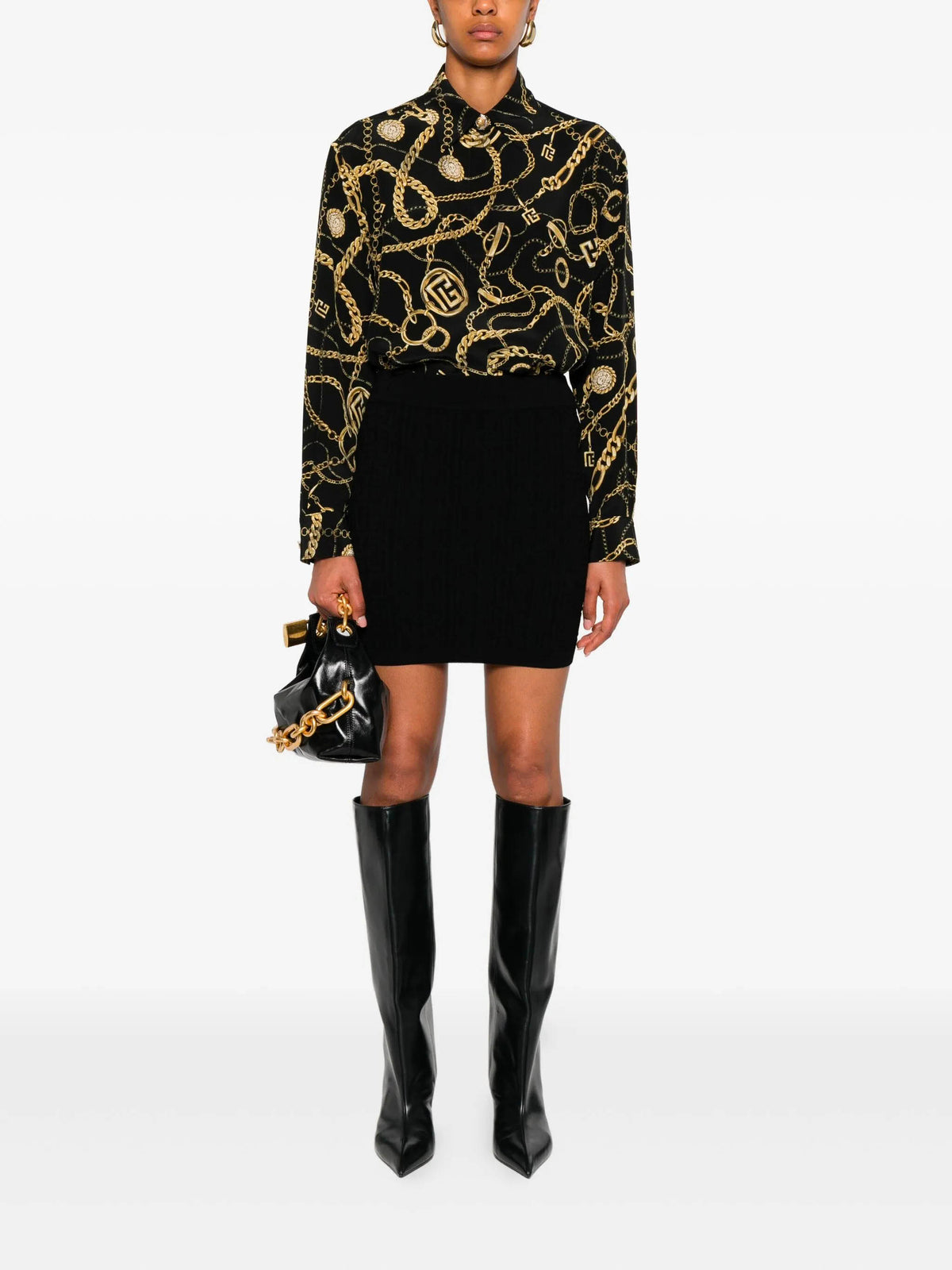 Shirt with Balmain Chains pattern