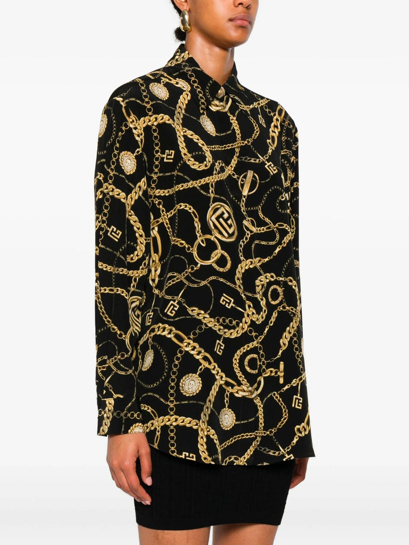 Shirt with Balmain Chains pattern