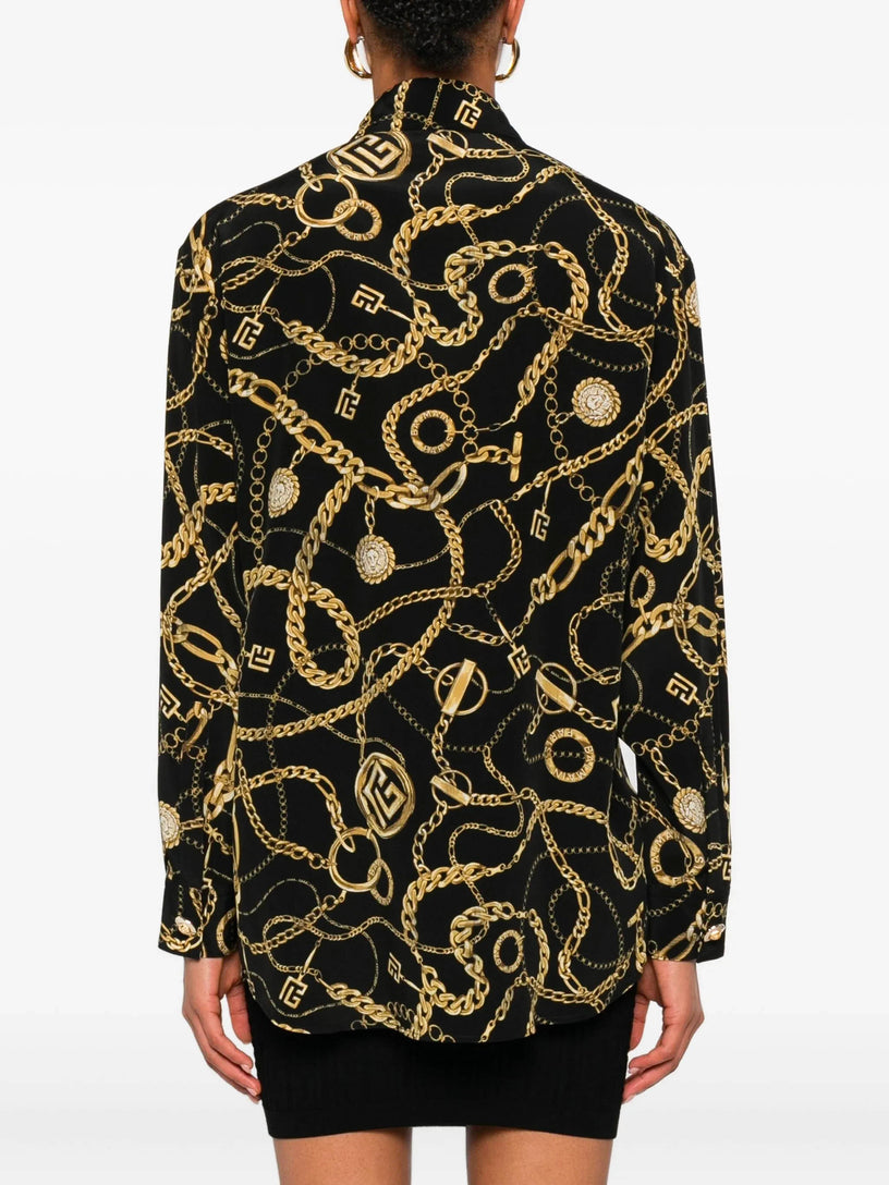 Shirt with Balmain Chains pattern