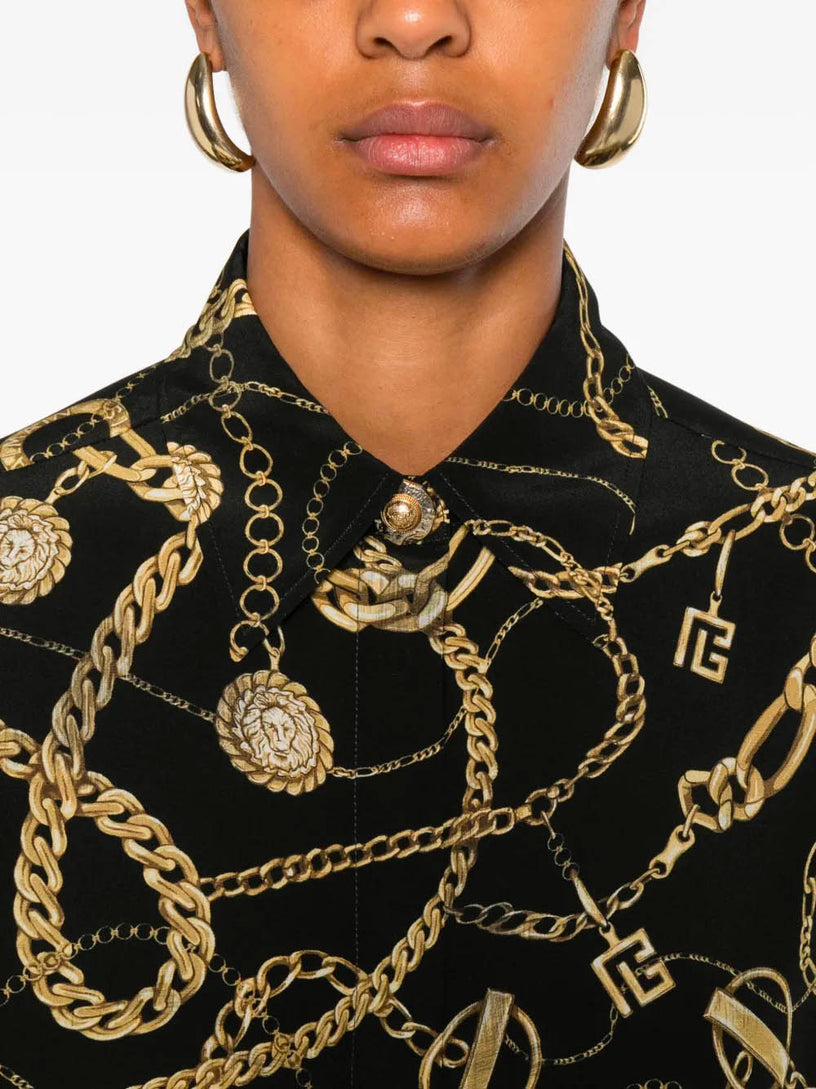 Shirt with Balmain Chains pattern