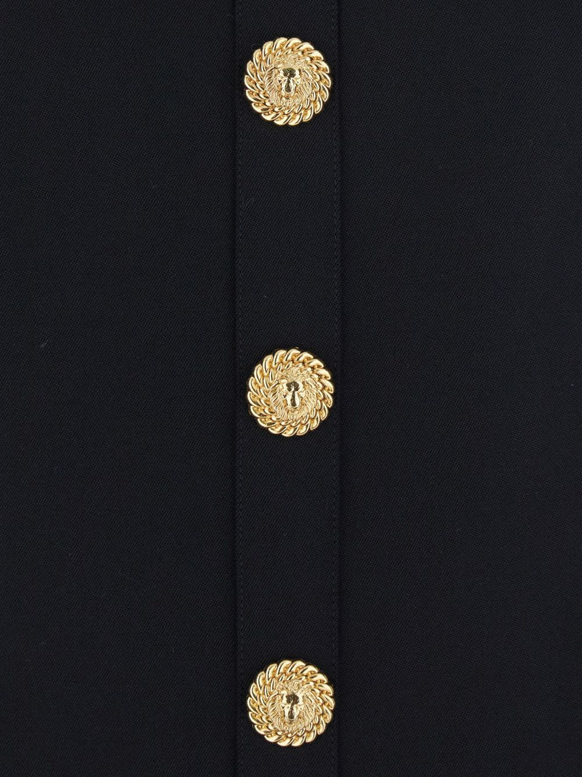 Dress with gold-tone buttons