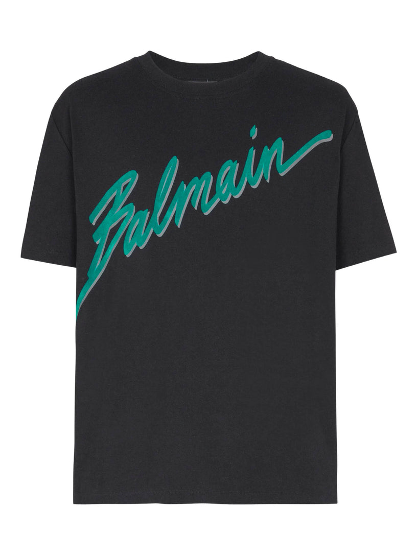 Balmain Lettre flocked T-shirt